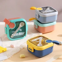 net red childrens stainless steel lunch box lunch box thermal insulation baby with spoon scissors set auxiliary food bowl