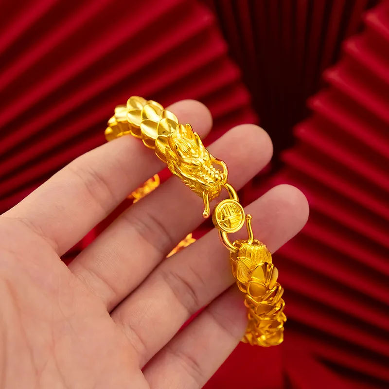 Мужской браслет из бутика с драконом и головой дракона