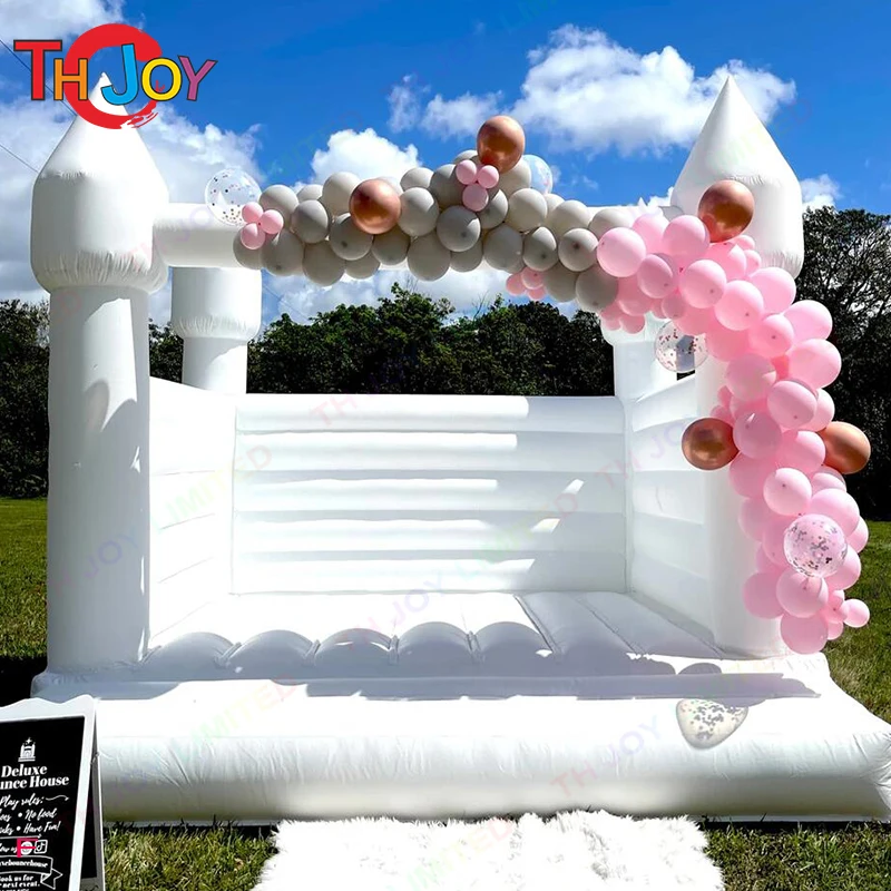 Коммерческий белый надувной замок-батут прыгающий замок для взрослых и детей
