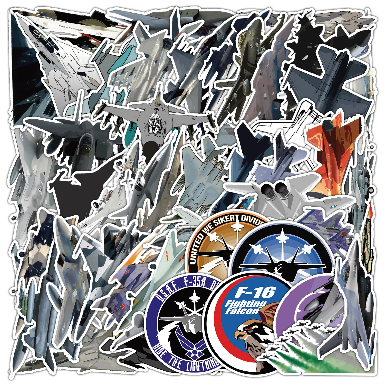 

10/30/50pcs Fighter War Cartoon Graffiti Sticker Car Mobile Phone Luggage Cup Computer Creative Waterproof Decorative Sticker
