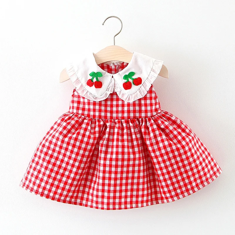 

Summer Baby Girl Plaid Dress 0-3Y Casual Toddler Newborn Baby With Party Birthday Dress For Girls Girl Dress For Kids Cloth