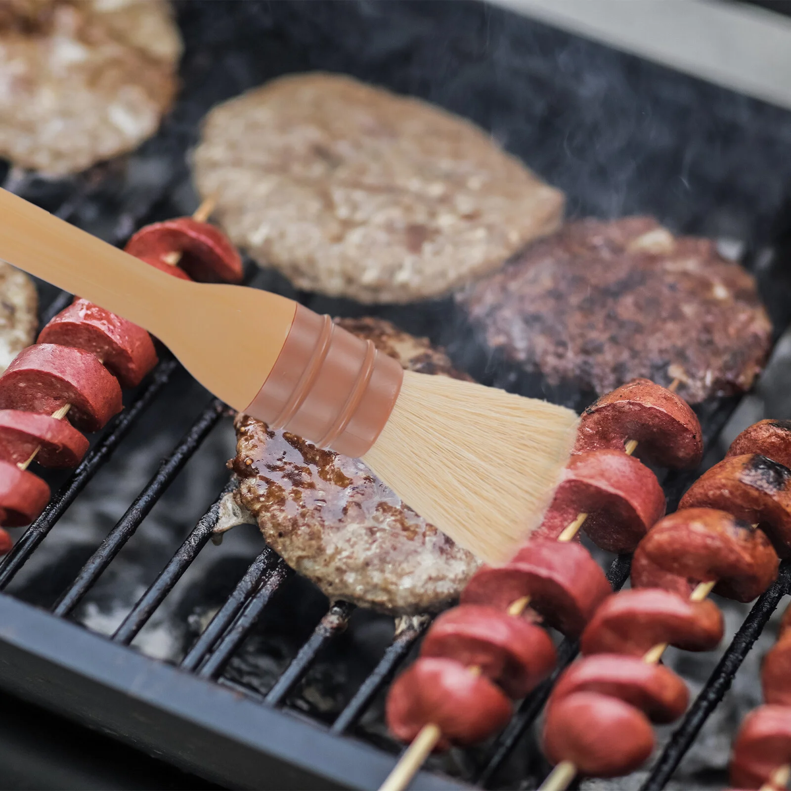 

Food Basting Brush Grilling BBQ Sauce Barbecue Kitchen Handheld Fleece Brushes Cooking Portable