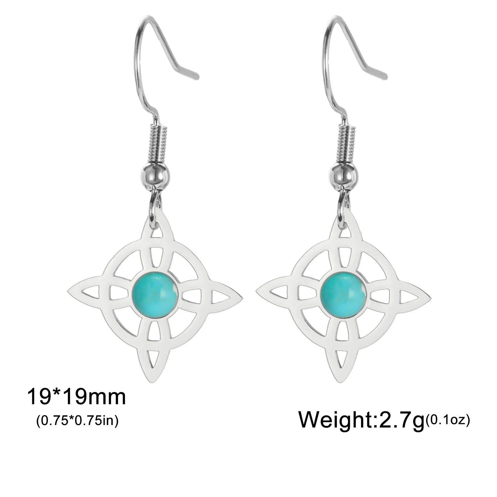 LIKGREAT кельтские висячие серьги-висюльки с узелком для женщин из нержавеющей стали