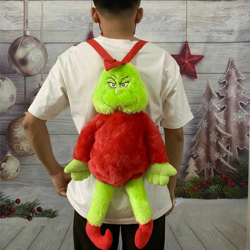 Grinchs Plush Backpack Toys Grinchs Plush Max Dog Doll Soft Stuffed Cartoon Animal Peluche for Kids Christmas Gifts