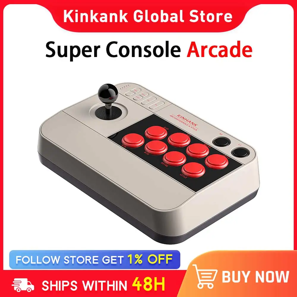 

Kinhank Super Console X Arcade Joystick Video Game Console With 50000+ Classic Arcade Games for DC/PSP/PS1/N64/MAME