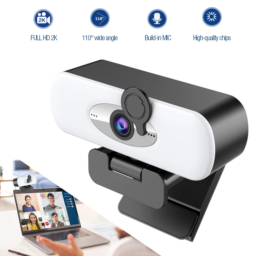 

Компьютерная камера HD проводная USB веб-камера внешняя 1080P 2K HD Live Beauty видеокамера для ПК ноутбука онлайн-встречи урок Бесплатный диск