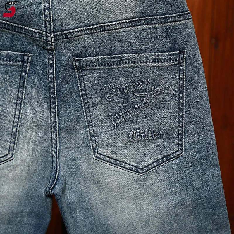 Высококачественные джинсовые шорты для мужчин лето 2023 модные корейские тонкие