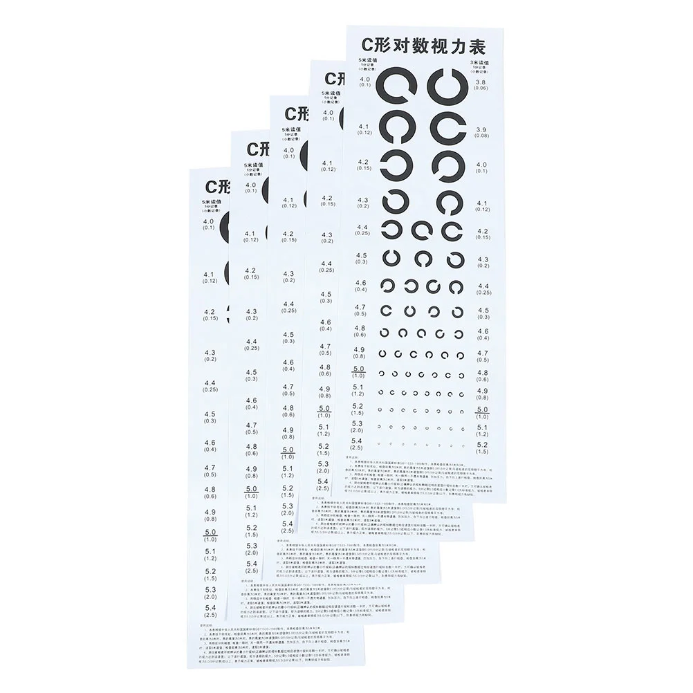 

Chart Eye Type C Kids Test Pointer Visual Occluder Ophthalmic Snellen Professional Pvc Pocket Testing Wall Power Exam