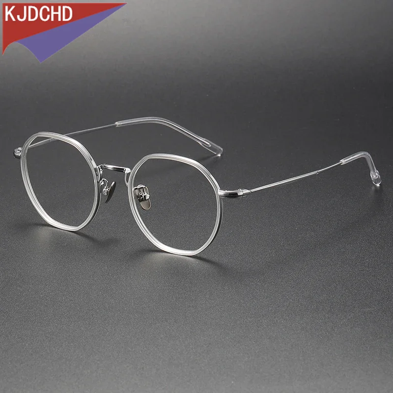 2024 ацетатная титановая оправа для очков мужчин и женщин винтажные круглые