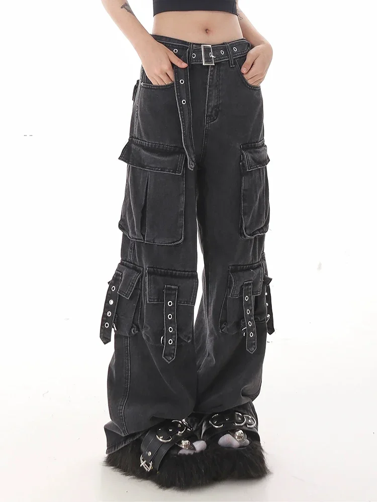 Новые однотонные классические уличные женские широкие брюки с высокой талией