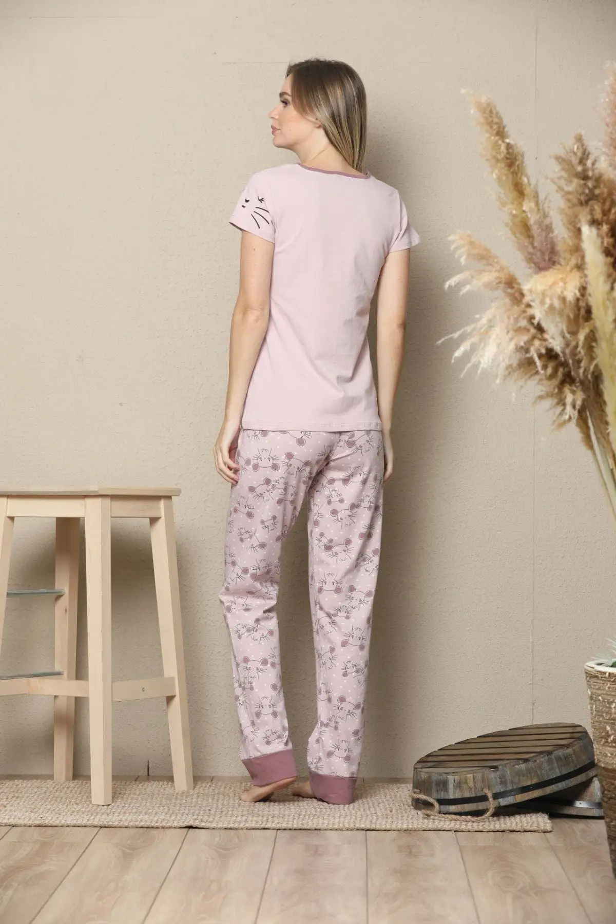 

Cotton Lycra Short Sleeve Pajamas Set Pajama Sets