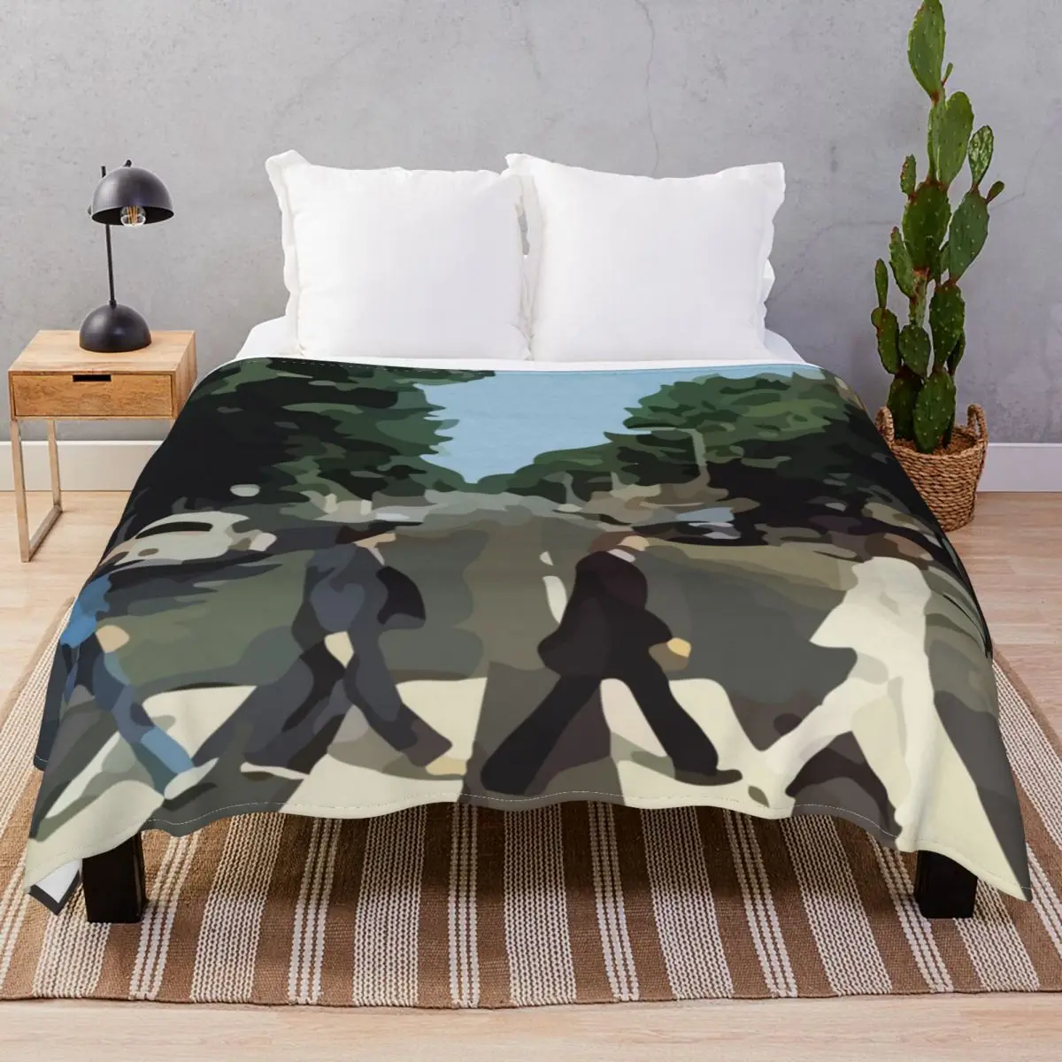 Abbey Road Album Cover Blankets Fleece Print Super Warm Throw Blanket for Bedding Home Couch Camp Office