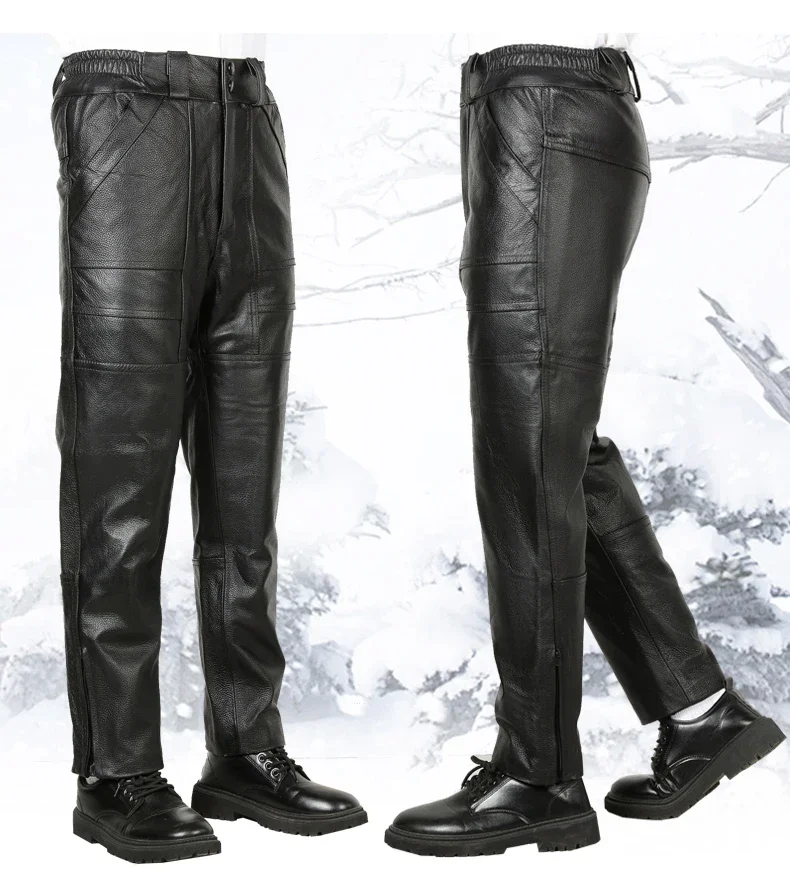 Мужские кожаные брюки