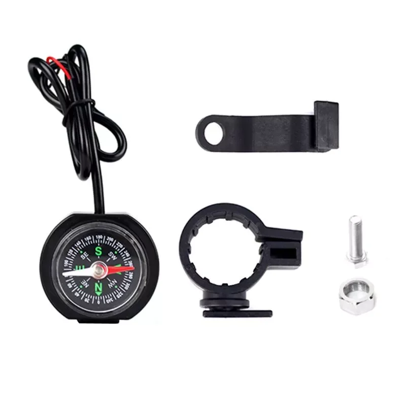 

Universal Motorbike 12V 24V Motorcycle Handlebar Waterproof USB Charger Power Adapter with Compass for Mobile Phones GPS