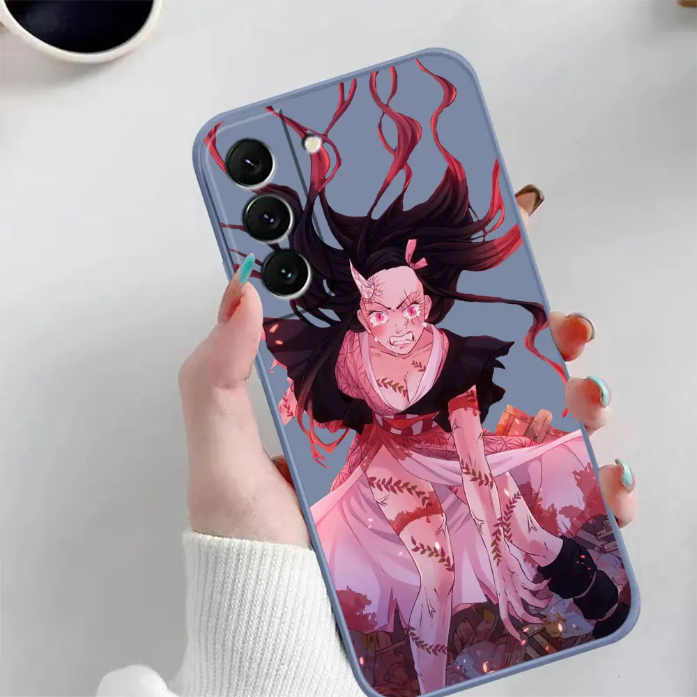 Case For Samsung Galaxy S23 S22 S21 S20 FE S11 S11E S10 S10E S9 S30 Ultra Plus 4G 5G Case Fundas Cqoue Shell Demon Slayer Nezuko