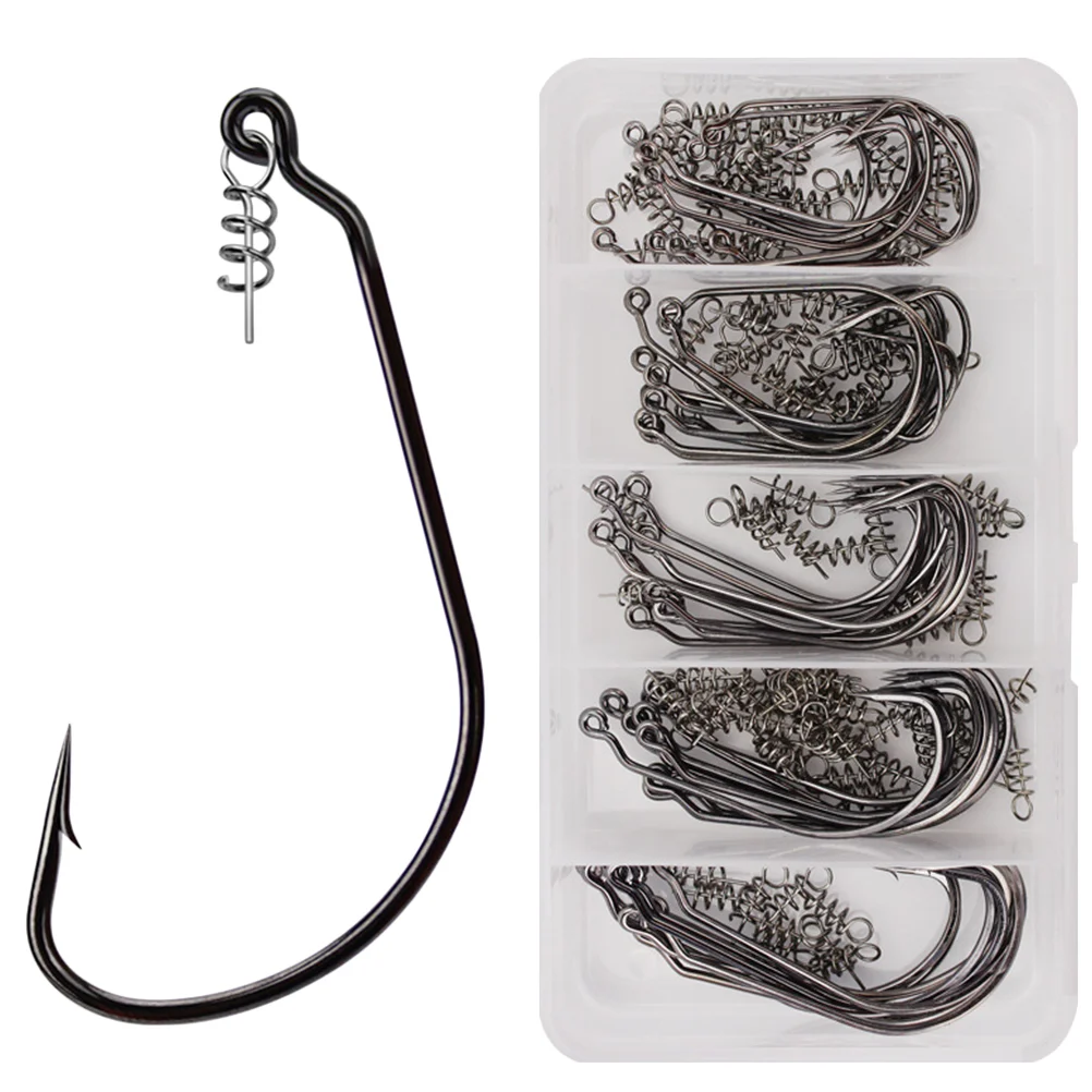 

Freshwater Soft Bait Single Hook Fishhook Saltwater Jigs Fishing Head Steel Hooks