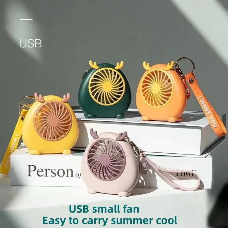 

Class Small Fan Strong Wind Portable Fan New Large Wind Usb New Cute Charging Adult Children Summer Gifts Bulk Party Gifts