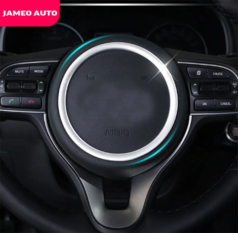 

Автостайлинг Jameo, аксессуары для Kia Sportage QL Kx5 2016-2020, чехол рулевого колеса автомобиля из нержавеющей стали, наклейки на обшивку