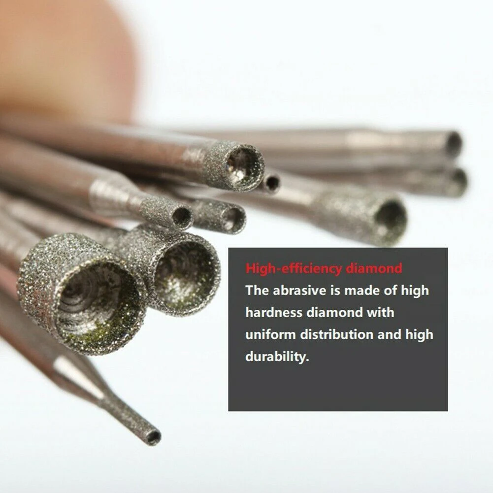 

Grinding Head Diamond Burr Core 10 Pcs 42-45mm Length Diamond Electroplated Ceramics Grinding Cemented Carbide
