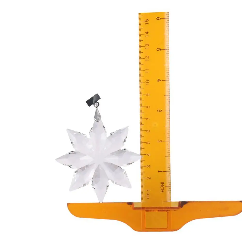 Прозрачный 2024 Хрустальный подвесной автомобильный кристалл в форме снежинки
