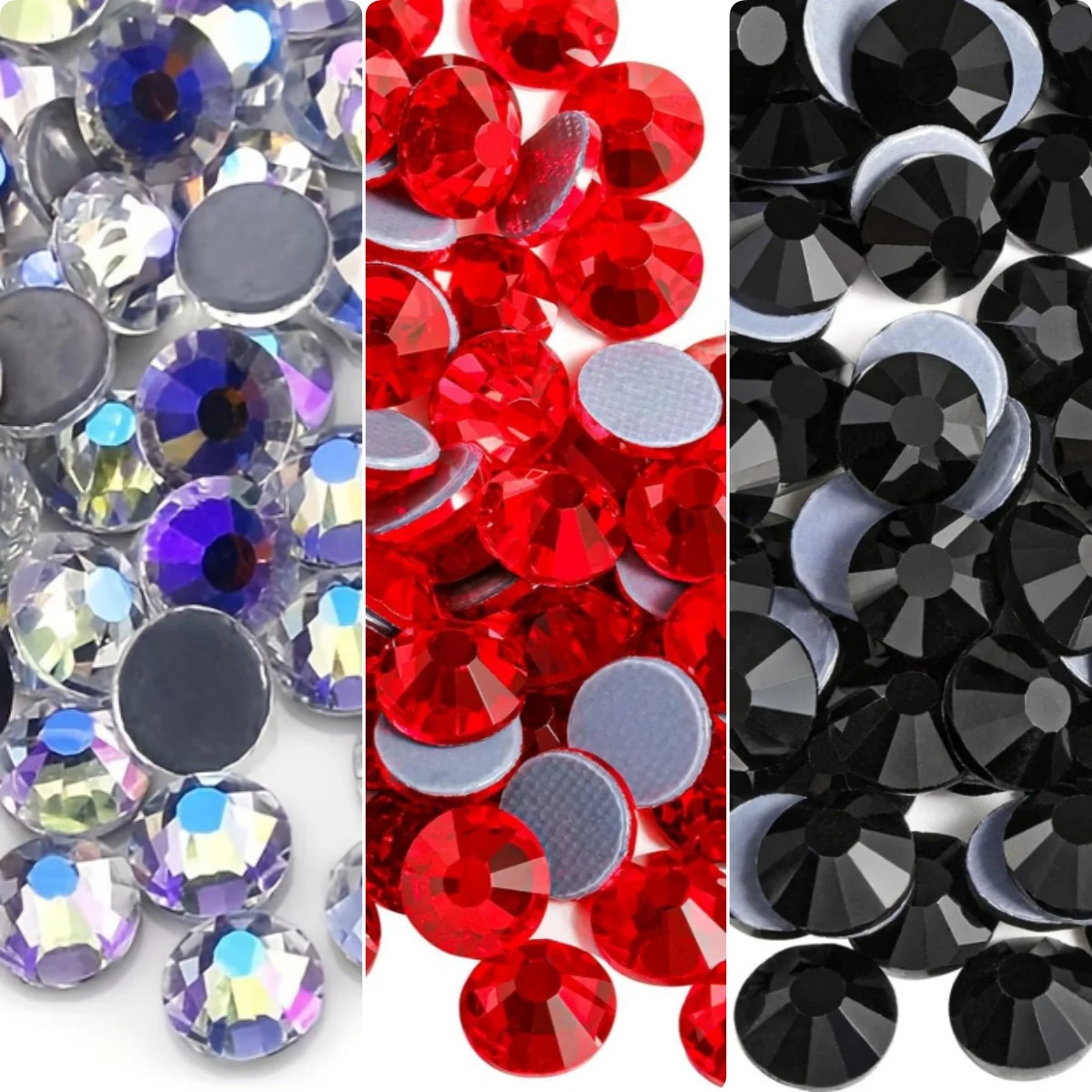 Moonlight Lt.Siam Jet Black A4 Стразы 1440 шт. Горячее стекло свободное круглое с плоской задней