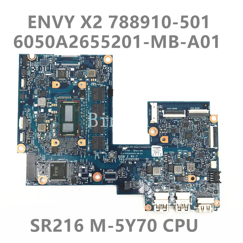 

783115-501 783115-001 788910-501 788910-001 For HP 15-C 15T-C0 Laptop Motherboard 6050A2655201-MB-A01 W/ M-5Y70 CPU 8GB 100%Test