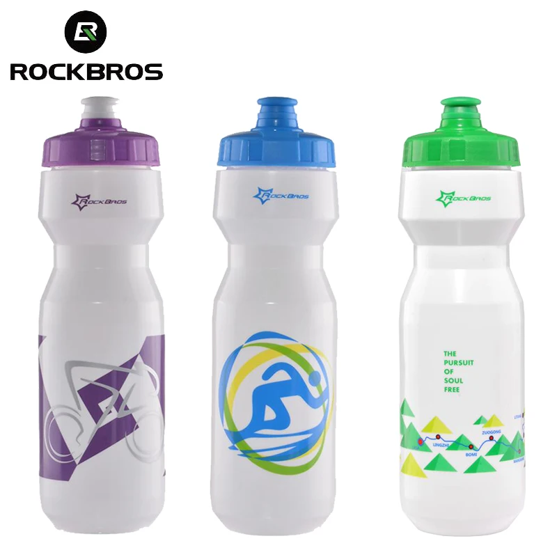 ROCKBROS-botella de agua de 750ml para bicicleta, accesorio para ciclismo de montaña, Fitness, correr, escalada, Camping, deportes