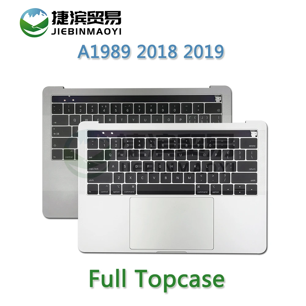 

Original A1989 Full Topcase Silver Grey for Macbook Pro Retina 13" Top Case Keyboard Trackpad Touchbar Battery 2018 2019 Year