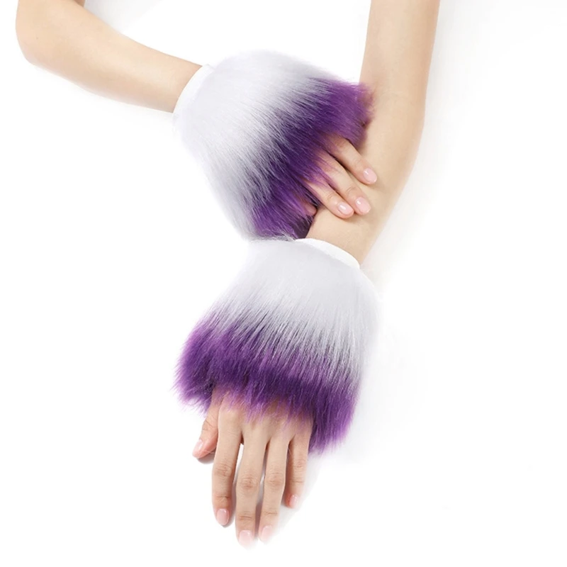 

Зимние плюшевые меховые манжеты, теплые пушистые манжеты на запястье, искусственные меховые манжеты на запястье для женщин, манжеты на паль...