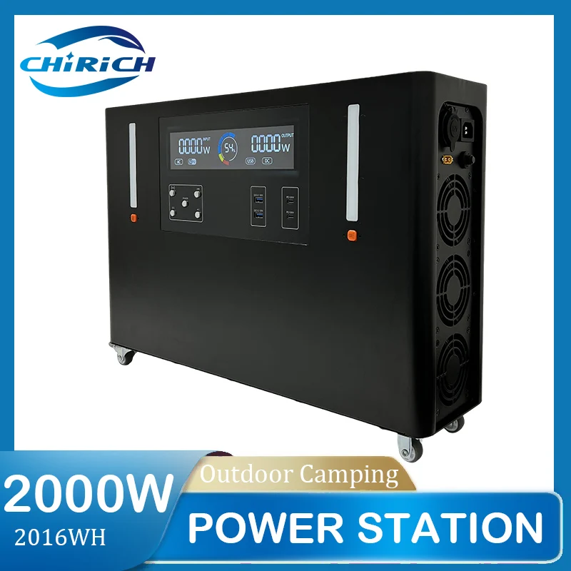 

2000W Portable Power Station 2016Wh Outdoor Solar Generator Powerstaion LiFePO4 Battery Camping For RV Digital Cameras