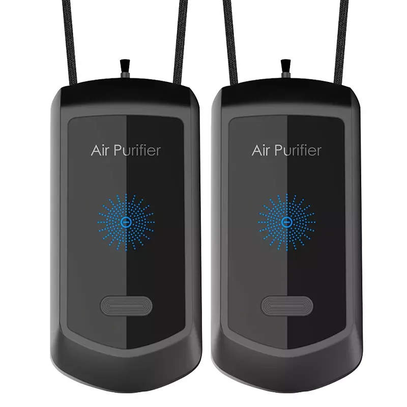 

2 Pcs Hanging Neck Air Purifier Personal Wearable Mini Portable Car Oxygen Bar Negative Ion Generator Air Purifier Type-c