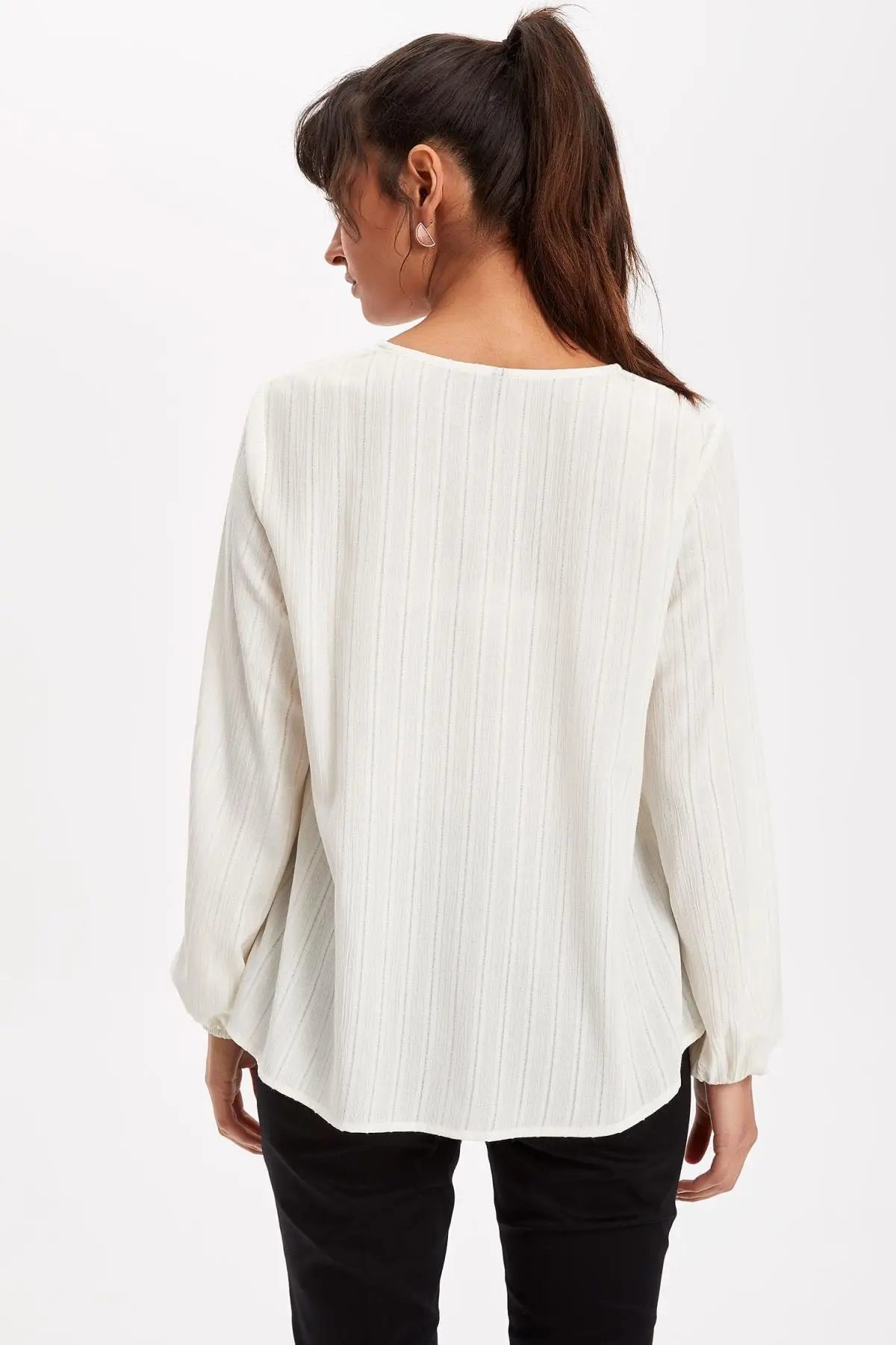 

Modest Long Sleeve Woven Tunic Muslim Tunic 2021 Fashion