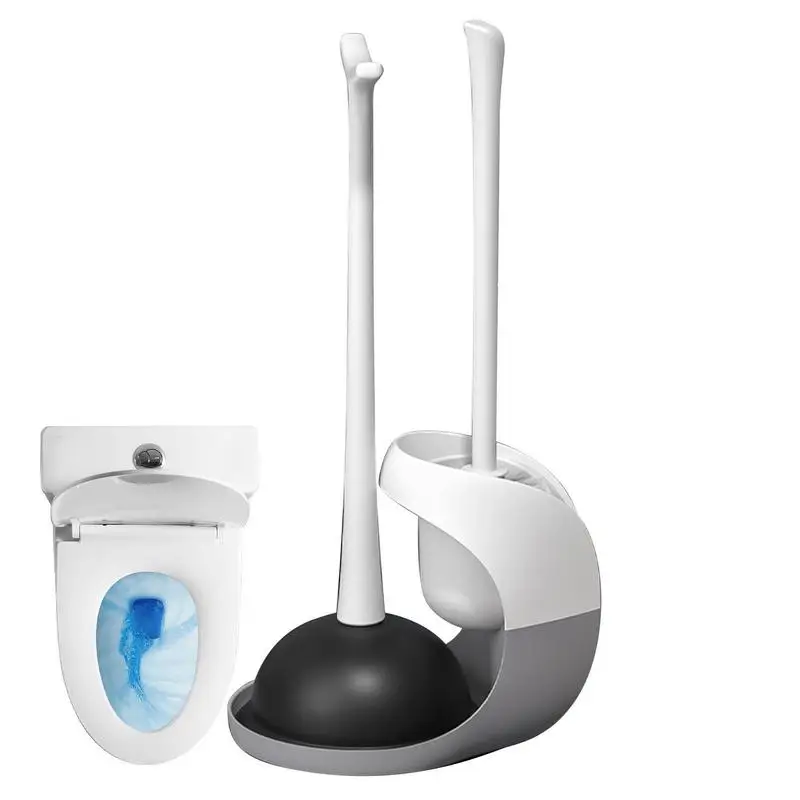

Toilet Brush And Holder Set Space Saving Bowl Plunger Brush Set Toilet Accessories For Home Hotel Retail Stores Restaurant