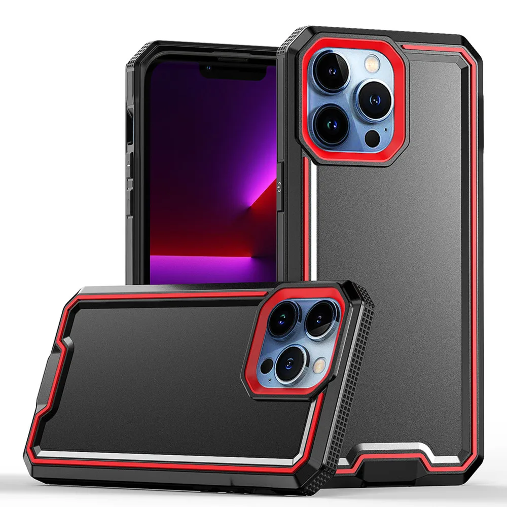 

PC+TPU Double Protection Shockproof Case For iPhone 14 Pro 13 12 11 Pro Max X XR Xs Max SE 2020 SE 2022 7 8Plus Heavy Armor Case