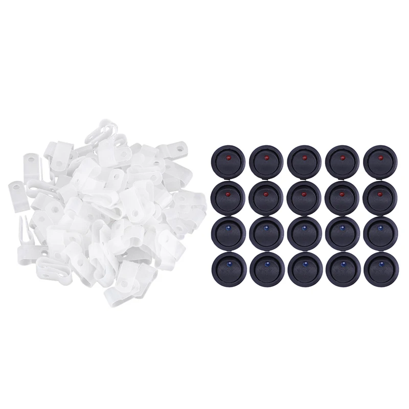 

Фонарь 12 в 20 А, вкл/выкл/3-позиционный терминал, Круглый тумблер с переключателем синего и красного цветов, 100 шт., тип фонаря 6