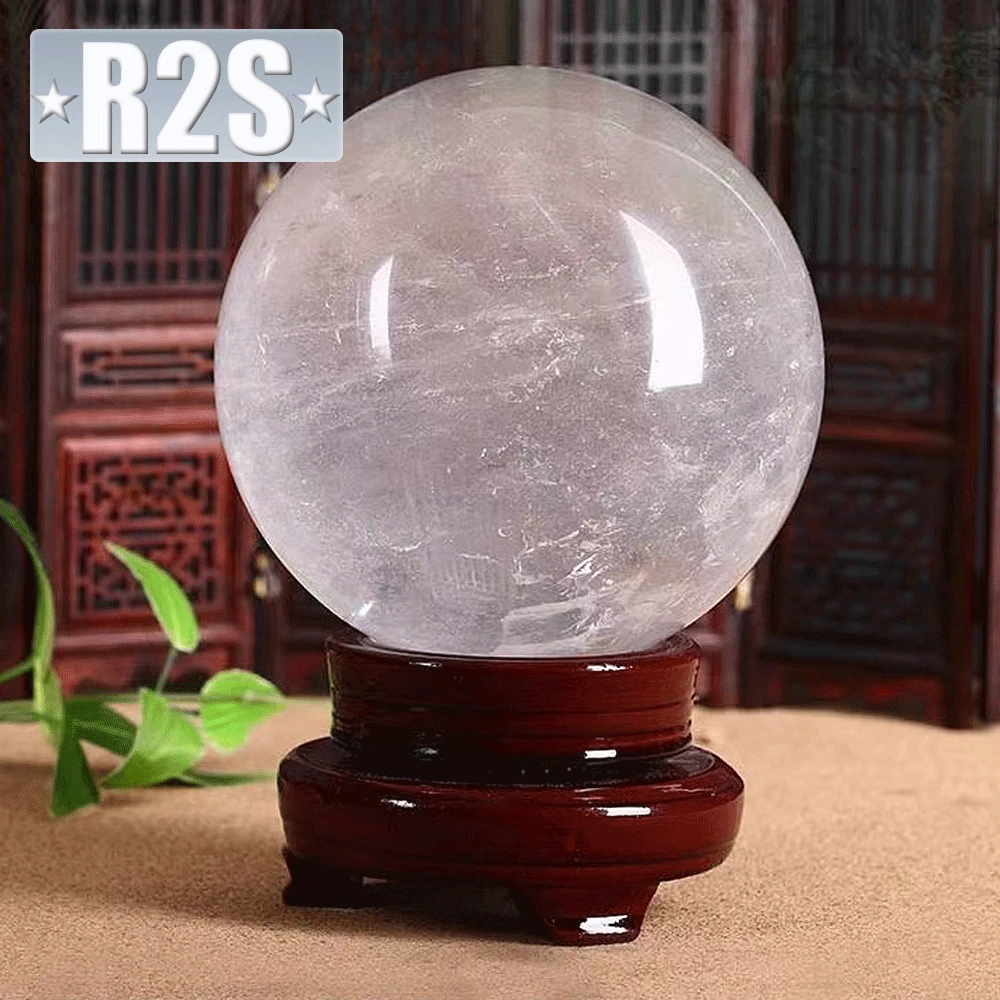 

Natural Clear White Crystal Quartz Sphere Ball Specimen Collection Healing
