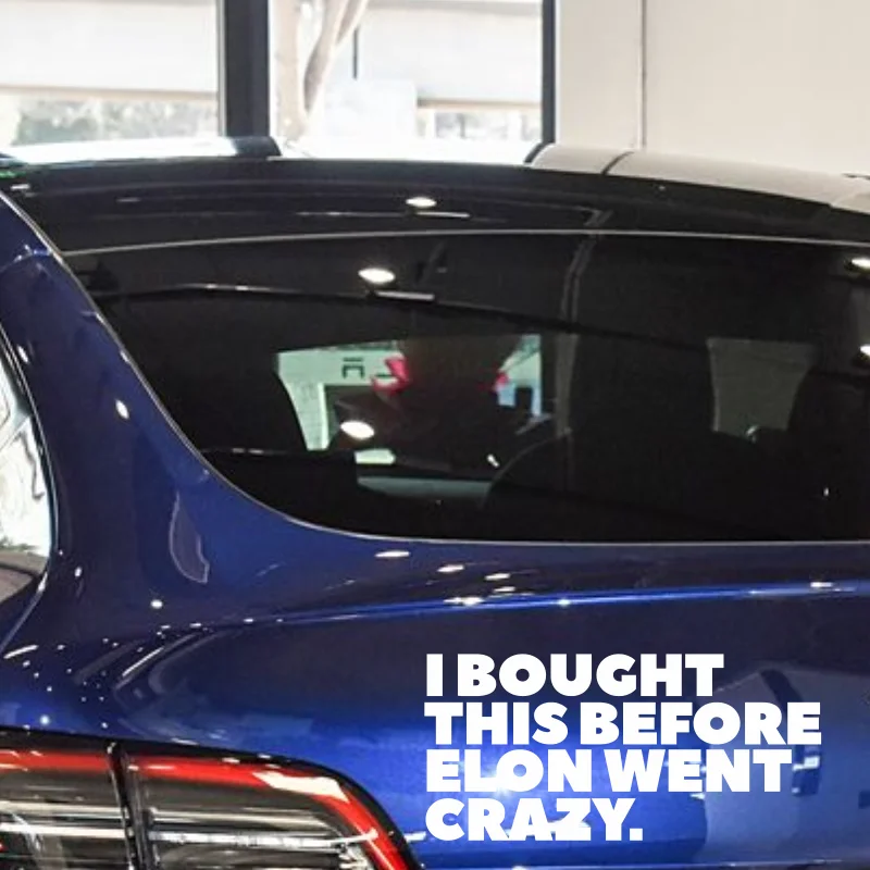 Я куплю это перед Илон Вентом Сумасшедшая - наклейка на бампер автомобиля