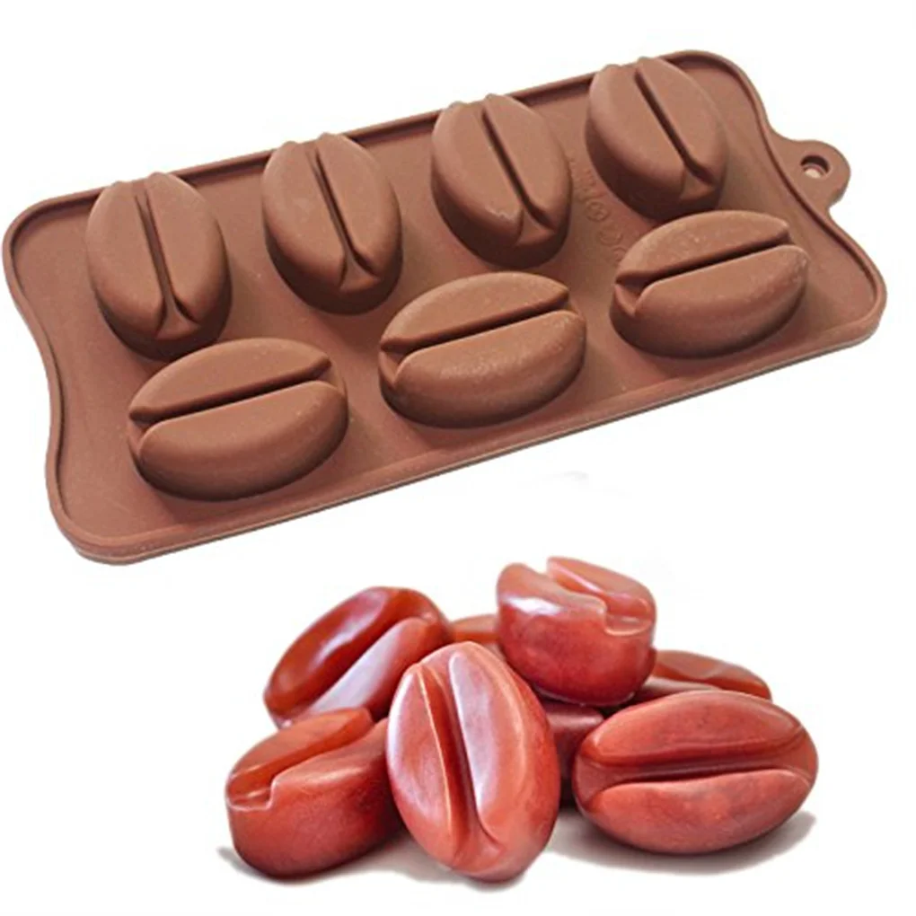 

7 Cavity Mini Coffee Beans Chocolate Sugarcraft Candy Mold Silicone Mould Fondant Cake Decorating Baking Pastry Tools