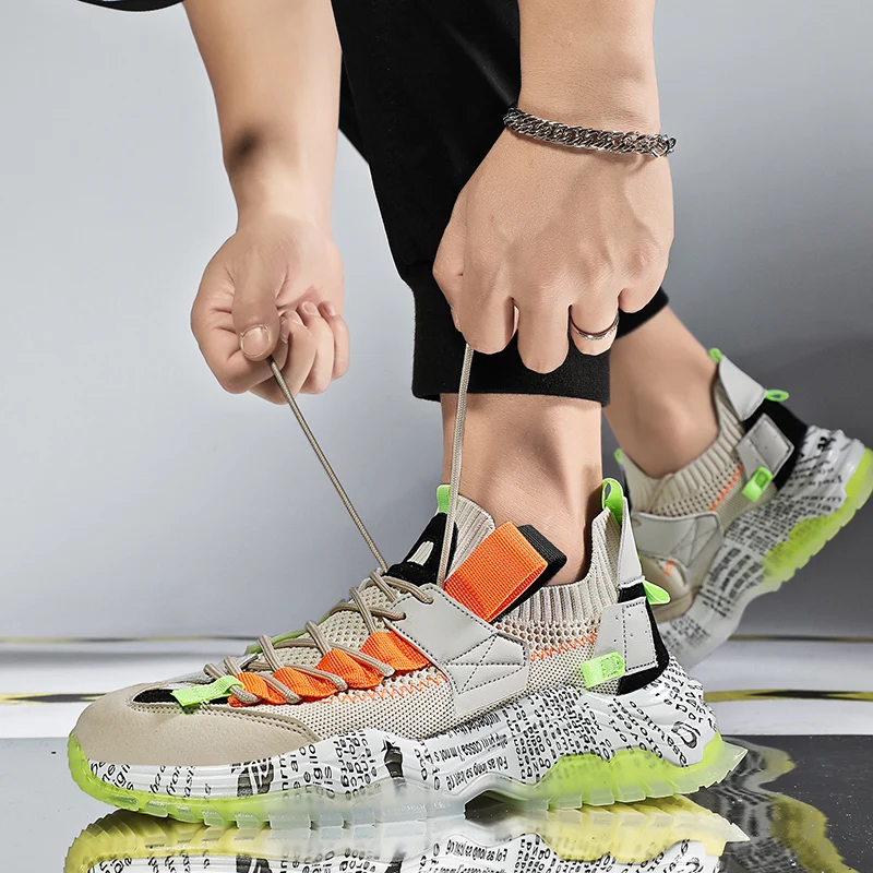 

Мужские кроссовки из сетчатого материала, черные дышащие кроссовки, повседневная обувь, весна-осень 2023