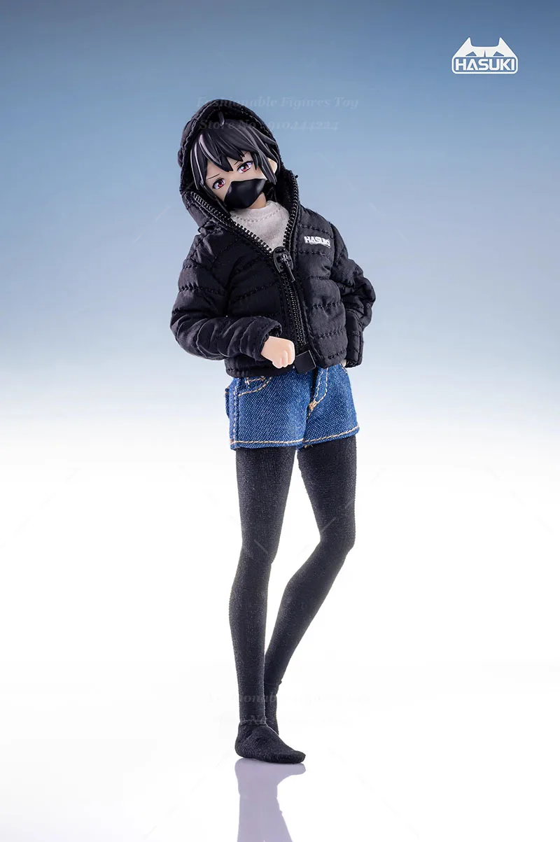 HASUKI 1/12 Женское солдатское короткое пальто Классическая куртка ВВС Футболка