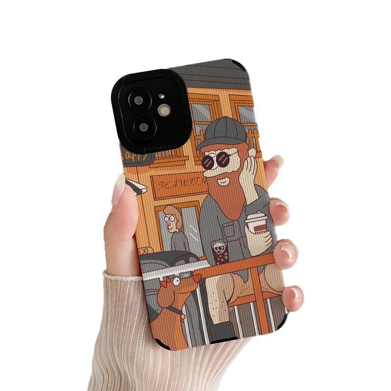 

Leather Texture Tpu Cartoon Soft Phone Case For Iphone 13 Pro Max 12 Mini 11 13Pro 11Pro X Xs Xr 8 Plus Se 2020 Iphone13 Fundas