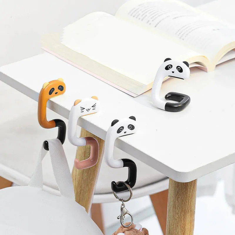 

1PCS Travel Cute Plastic Bag Cute Animal Hook for Hanging Decorative Table Purse Bag Hooks Wall Hanger Holder Handbag Hanger