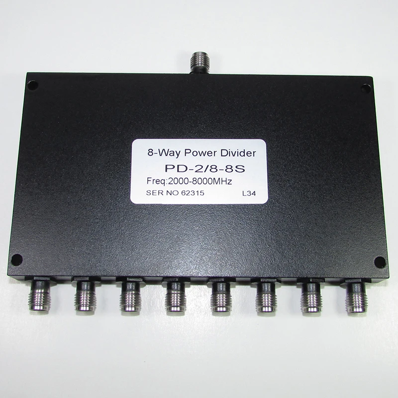 

PD-2/8-8S 2-8GHz 30W SMA RF Microwave One Split Eight Broadband Power Divider