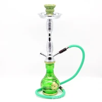 arab glass hookah classic shisha set with creamic bowl leather hose water pipe metal charcoal clip chicha narguile accessories