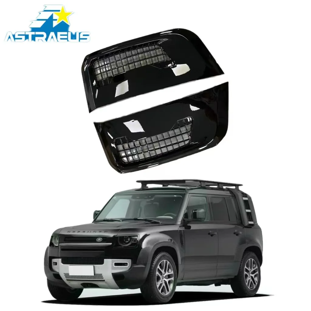 

Car Auto Parts Tuning Air Vent Side Grill Left and Right ABS For Land Rover Defender Car Door Side Vent Mesh Grille