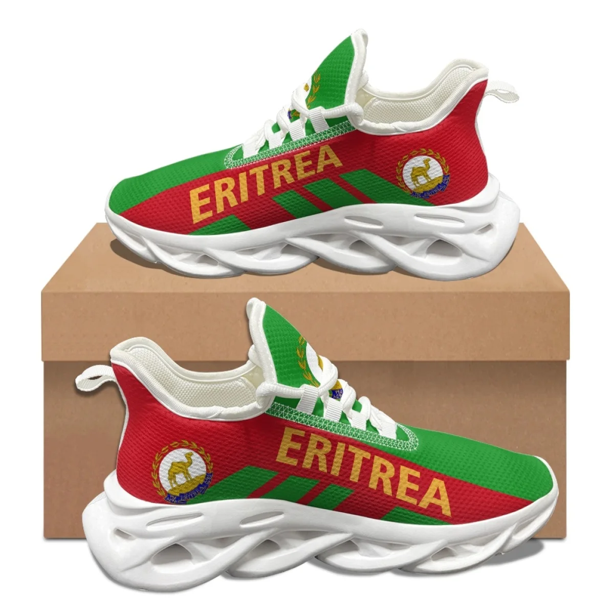 

Новинка, модная классическая обувь с принтом верблюда и национальным флагом Эритреи на осень и зиму, Уличная обувь для баскетбола, женские кроссовки с принтом по запросу
