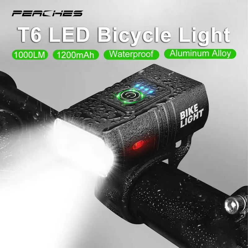 

T6 LED Bike Front Light USB Rechargeable Lamp Mountain Road Headlight Cycling Flashlight Luz Bicicleta MTB Bicycle Accessories