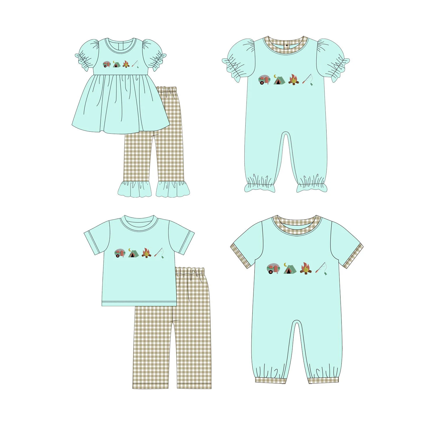 Новый Изысканный детский комплект с короткими рукавами эластичные штаны принтом