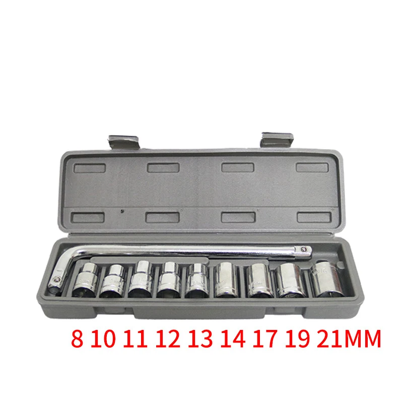 

10Pc For Mechanical Repair Car Repair Socket Set Tools High-carbon Steel 1/2 Household Combination Hardware Car Repair Set Tools