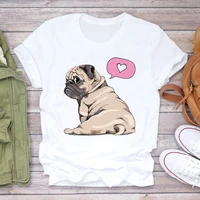women tee shirt fashion dog funny cute sweet short sleeve clothes female t shirt cartoon graphic tshirt tops casual lady t shirt